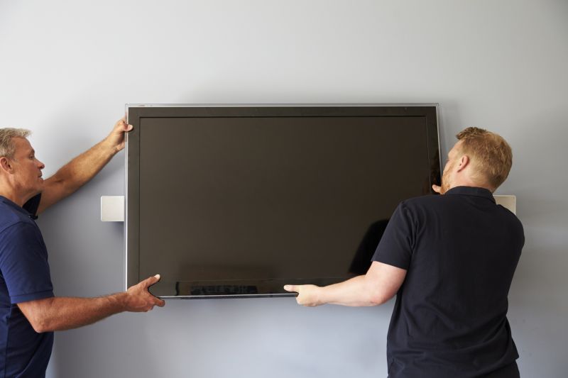 Wall-mounted TV setup